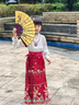 奧蒙威兒童馬面裙套裝女童漢服中國風(fēng)唐裝古裝小女孩學(xué)生演出服MHM03 130cm 曬單實(shí)拍圖