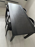 梵幾家具|島餐桌(巖板版)現(xiàn)代輕奢長(zhǎng)方形餐桌小戶型家用飯桌 白蠟?zāi)疽箍蘸?黑巖板 180cm （180x80x74.9cm） 曬單實(shí)拍圖