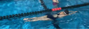 洲克ZOKE泳衣女连体三角水中健身竞技时尚修身遮肚120501127 深兰 M 实拍图