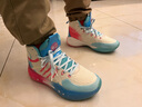 HMADNKAJ韋德?之道籃球鞋男高幫aj氣墊實(shí)戰靴歐文防滑科比耐磨兒童運動(dòng)鞋 888白藍粉 38 曬單實(shí)拍圖