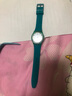 KHZ配件手表帶適用于swatch斯沃琪12mm短款針扣硅膠表帶彩色兒童表鏈 松石藍 12mm 曬單實拍圖
