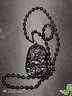 赤瑕宮珠寶黑曜石龍牌男款吊墜守護(hù)水晶項(xiàng)鏈龍騰四海黑曜巖掛件生日禮物 六字真言全珠鏈 曬單實(shí)拍圖