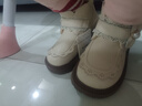 舞瑪女童鞋兒童真皮短靴子2025新款寶寶秋冬季女孩加絨軟底二棉鞋 曬單實(shí)拍圖