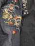 鬼洗游櫻記刺繡原色純棉牛仔褲男潮牌繡花休閑長褲 20J4401 灰黑色 79 32 (175) 曬單實拍圖