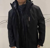恒源祥沖鋒衣男士三合一戶外夾克加絨加厚保暖內(nèi)膽防風(fēng)外套男秋冬款 黑色 185/2XL 曬單實(shí)拍圖