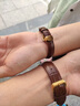 歐利時(shí)（OLEVS）瑞士認證情侶手表一對潮流休閑簡(jiǎn)約男女皮帶表夜光防水腕表日歷 【石英款】棕皮間金白2865 一對 曬單實(shí)拍圖
