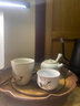 Sonwibumn汝窯仿古主人杯單杯功夫茶杯手繪品茗杯陶瓷事事如意茶杯 月白汝窯圓茶杯-魚(yú)戲蓮花 曬單實(shí)拍圖