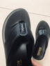 蜜丹麗全牛皮男士拖鞋夏季外穿真皮沙灘拖鞋居家休閑社會(huì )防滑人字拖 黑皮色2229 40 曬單實(shí)拍圖