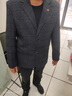 皮爾卡丹（pierre cardin）爸爸秋裝外套裝時(shí)尚2025新款中年男裝單件便西薄款春秋老爸小西裝 JCXZ2130灰色 185/XXL 曬單實(shí)拍圖