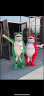 威柯青蛙人偶服装青蛙卡通玩偶服装儿童玩偶成人蛤蟆充气毛绒头套网红 升级双风机-红色-155-170 实拍图