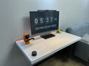唐輯實(shí)木書(shū)桌壁掛式臥室陽(yáng)臺一字板懸浮長(cháng)條桌1米 曬單實(shí)拍圖