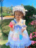 G.DUCKKIDS童裝洛麗塔兒童裙子夏季公主裙女童連衣裙夏裝繁星生日蓬蓬裙女孩 紫色 90尺碼1~2歲【 80-90cm】cm 曬單實(shí)拍圖