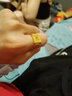 GinzaRim黃金戒指百福9999足金戒指大氣男戒指環(huán)結婚老板戒活口送爸爸禮物 足金999.9約10.5-10.6g 曬單實(shí)拍圖