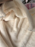 西域駱駝（VANCAMEL）抓絨衣女男雙面穿搖粒絨短外套戶(hù)外保暖珊瑚絨加厚情侶款衛衣 KY1008S象牙白-女 L 曬單實(shí)拍圖