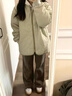 鏡莎2024新款寬松菱格羽棉襖絨服女棉服女輕薄秋冬棉衣小個(gè)子夾棉外套 豆綠 均碼【可備注碼數】 曬單實(shí)拍圖
