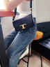 TOD'S官方TIMELESS大T扣迷你皮革單肩包斜挎包手提包休閑包 黑色 PZ 曬單實(shí)拍圖