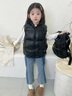 高梵黑金兒童鵝絨服4.0童裝羽絨服官方旗艦短款小童寶寶抗菌鵝絨馬甲 黑色 110 曬單實拍圖