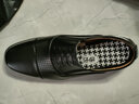 GENAI三接頭正裝皮鞋男士商務(wù)鞋男鞋夏季鏤空透氣中年爸爸真皮涼鞋子男 黑色BX套腳 真皮 鏤空 夏天涼鞋 42碼(260mm) 曬單實(shí)拍圖