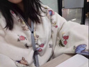 婷芙蘭毛毯空調毯辦公室午睡牛奶絨披肩夏季單人宿舍小毯子蓋腿毯沙發(fā)毯 花園兔【多功能披肩毯】BJY 80x130cm單毛毯 曬單實(shí)拍圖