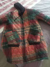 璇醇民族風(fēng)棉服女中長(cháng)款加絨女式唐裝文藝復古格子棉麻外套女士夾棉 紅色 L 建議115-130斤 曬單實(shí)拍圖
