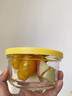 SP SAUCE帶蓋輔食盒可冷凍冷藏碗咸菜小菜玻璃保鮮盒食品留樣盒迷你小飯盒 黃色【350ml】 一個 曬單實拍圖