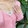 法蔻（farcoko）黃金項(xiàng)鏈女在逃公主金項(xiàng)鏈愛(ài)心蝴蝶結(jié)鎖骨鏈生日禮物送女友 足金999愛(ài)心蝴蝶結(jié)項(xiàng)鏈 曬單實(shí)拍圖