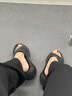 凰巣  外穿女厚底拖鞋夏季2025新款增高十字花時(shí)尚潮流高跟涼拖 黑色 組合裝 39-40 曬單實(shí)拍圖