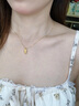 是你黃金開(kāi)心佛金項鏈女士金鑲玉足金佛頭吊墜生日禮物送媽媽老婆 足金佛吊墜+金重約0.3g禮盒 曬單實(shí)拍圖