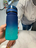 優(yōu)之優(yōu)之漸變色運動(dòng)水杯大容量男女塑料磨砂杯子學(xué)生兒童夏季隨手杯 海藍綠 350ml 1個(gè) 曬單實(shí)拍圖
