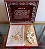 西祠宮坊蘇繡禮盒刺繡絲巾領(lǐng)帶套裝中國(guó)風(fēng)特色禮物送老外伴手禮 米白盛世牡丹+黃龍 曬單實(shí)拍圖