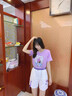 純邇夏裝連衣裙女搭配一整套韓版溫柔Polo領(lǐng)正肩短袖T恤高腰長裙套裝 上衣+裙子 M 曬單實(shí)拍圖