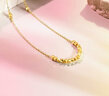 周六福5G工藝黃金項鏈女足金吊墜計價(jià)A0610917 約2.71g 40+5cm 曬單實(shí)拍圖