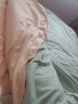 雅鹿床上四件套磨毛床单被套单人宿舍被罩纯色简约水洗棉冬季床上用品 浅绿+浅驼 四件套2.0m床【被套200*230cm】 实拍图