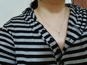 MZMZ鉑金項鏈女生日七夕情人節(jié)禮物送女友老婆鉆石PT950白金首飾 【免費刻字】PT950鉑金項鏈+鑲一克拉D色莫桑鉆 曬單實拍圖