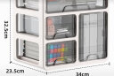 毕亚兹抽屉式桌面收纳盒一盒多用文具盒储物盒化妆品收纳柜 奶油白 实拍图