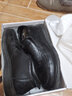 強人3515大碼男鞋冬季加絨保暖棉皮鞋頭層牛皮加大碼羊毛皮鞋 黑色 45 曬單實(shí)拍圖