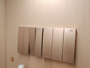 歐普（OPPLE）開關(guān)插座一開五孔5孔面板多孔USB86型暗裝墻壁無框大板W17金Z 一開雙+五孔 曬單實(shí)拍圖