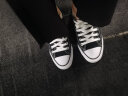 匡威（Converse）官方 All Star男女经典低帮帆布鞋黑色101001 101001/黑色 37 实拍图