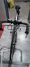 Yayle死飛公路車(chē) 破風(fēng)高碳鋼公路自行車(chē)賽車(chē)變速實(shí)心胎活飛纖維車(chē) 白黑色24速60刀 曬單實(shí)拍圖
