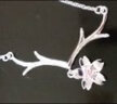 海盜船銀飾項鏈女S925銀項鏈鹿角銀項鏈女韓版簡(jiǎn)約氣質(zhì)櫻花吊墜鎖骨鏈 PNR0149 曬單實(shí)拍圖