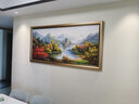 帝旗純手繪風(fēng)景油畫(huà)歐式客廳裝飾畫(huà)沙發(fā)背景墻壁畫(huà)現代山水畫(huà)掛畫(huà)定制 5140金實(shí)木框 160X80 曬單實(shí)拍圖