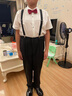 衣諾坊 六一兒童禮服套裝兒童演出服校服 中小學(xué)生花童合唱演出服裝 黑色男:短袖+長(cháng)褲+背帶+領(lǐng)結 170 （建議體重96-110斤） 曬單實(shí)拍圖