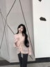 予瑾荷葉毛衣純色獨特別致感超奶系好看新款冷淡針織上衣漂亮開衫 粉紅色開衫  S 建議【75-90】 曬單實拍圖