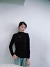 莫代爾兩件裝/半高領(lǐng)保暖打底衫女春秋冬純色內(nèi)搭修身長(zhǎng)袖t恤女 黑色+咖啡色 XL 建議120-135斤 曬單實(shí)拍圖