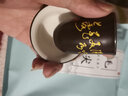 茗客 茶杯品茗杯功夫白瓷杯子個人單杯陶瓷主人茶盞聞香杯組合杯托 黑唐詩茶杯聞香杯組合 曬單實拍圖