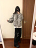 CS.LION美式高街設(shè)計感飛行服外套女春秋寬松不規(guī)則中性工裝夾克棒球服潮 主圖款 L  106-120斤 曬單實拍圖