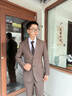 吉約蒙西服套裝男商務(wù)休閑西裝職業(yè)正裝修身棕色新郎結(jié)婚禮服西裝套裝 砂陶棕【上衣+褲子】 50 曬單實(shí)拍圖