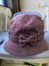 老太太中老年女士春秋季帽子新款老人家戴的冒孑夏天奶奶女式帶漁夫帽媽媽薄款時(shí)裝帽遮陽(yáng)庶陽(yáng)帽帽 淺紫  薔薇 可調節 曬單實(shí)拍圖