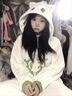 束時(shí)·創(chuàng  )漫原神動(dòng)漫卡通連體睡衣男女法蘭絨秋冬季胡桃鐘離二次元家居服套裝 納西妲連體(法蘭絨)+棉鞋 L (155-168cm,適用50-65kg) 曬單實(shí)拍圖