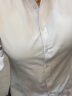 佐马仕 （ZUOMASHI） 长袖衬衫女商务休闲职业装正装衬衣修身工装OL酒店通勤工作服 2511纯白色方领 5XL/42（150斤-160斤） 实拍图